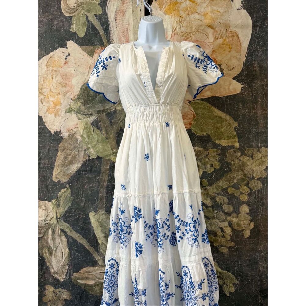 Anthropologie The Somerset Maxi Dress Eyelet Edition Size XXSP - Picture 7 of 11